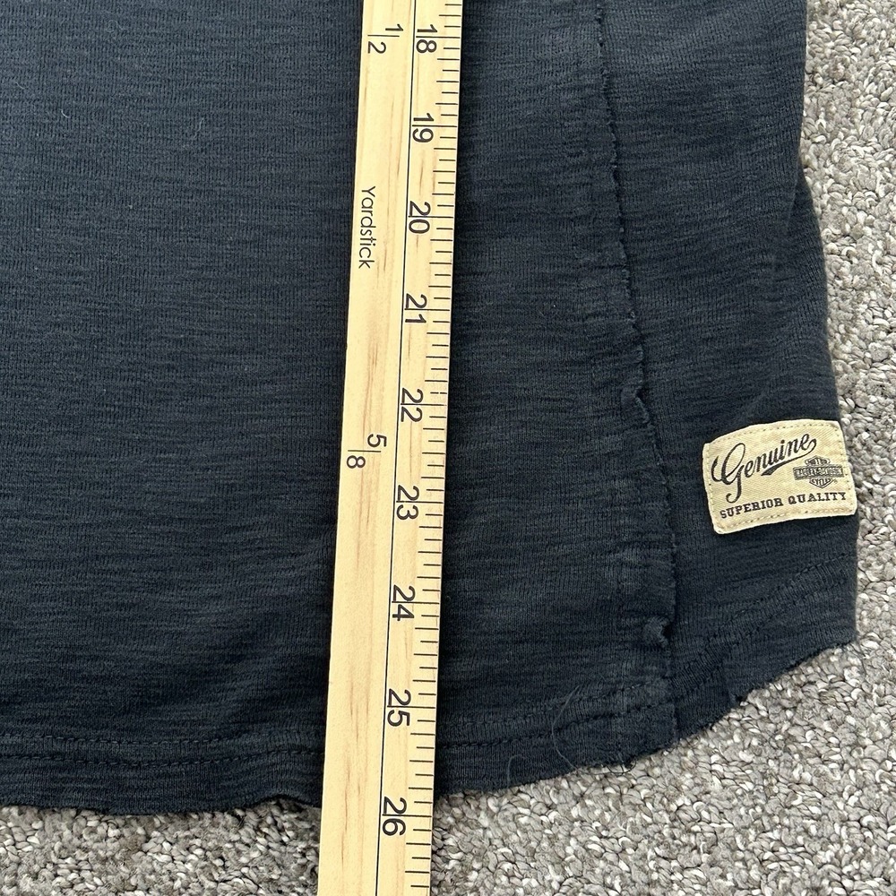 Harley-Davidson Women's Lace-Up Knit Logo Top Black Burgundy Scoop Neck LARGE - Picture 9 of 10
